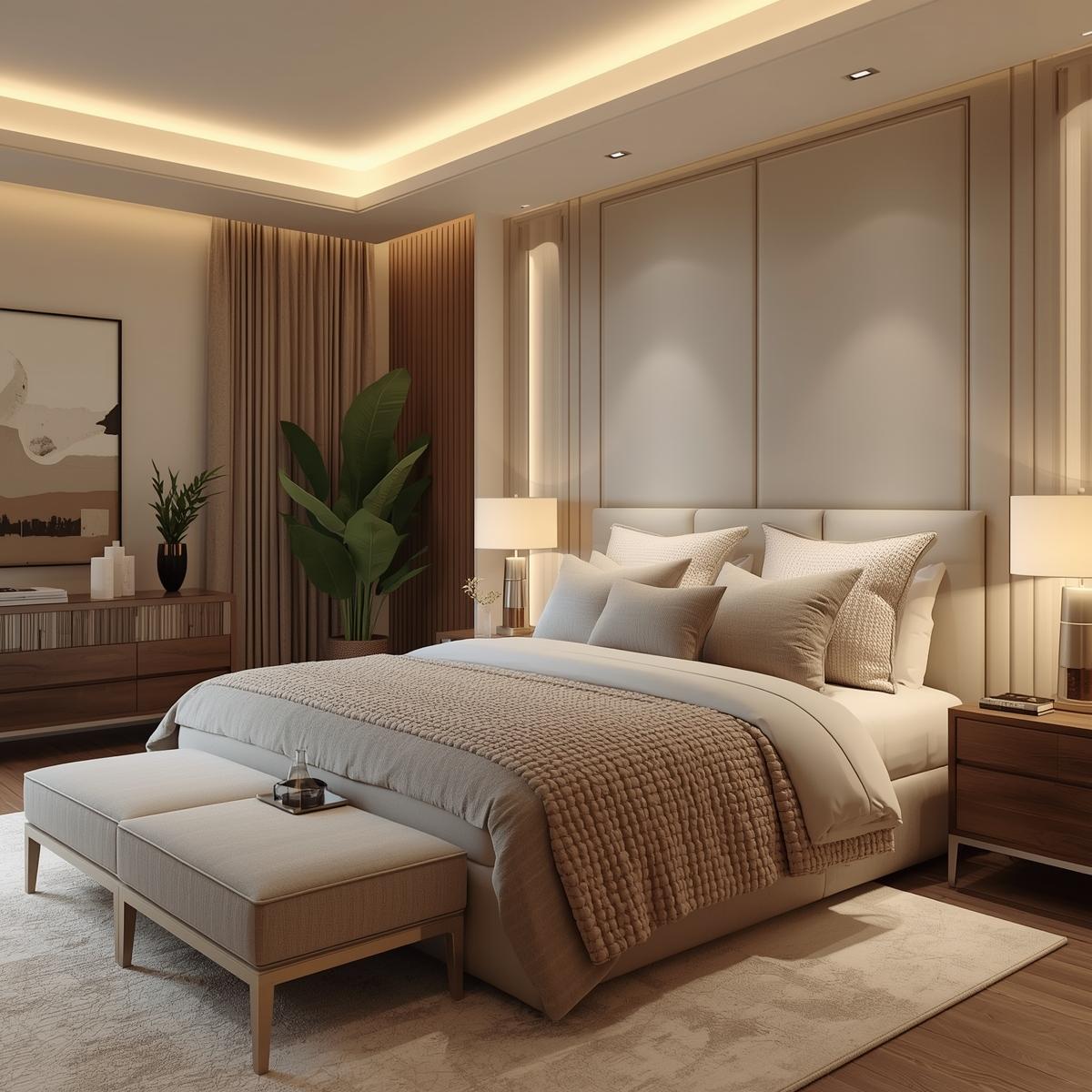Bedroom design ideas - Warm look