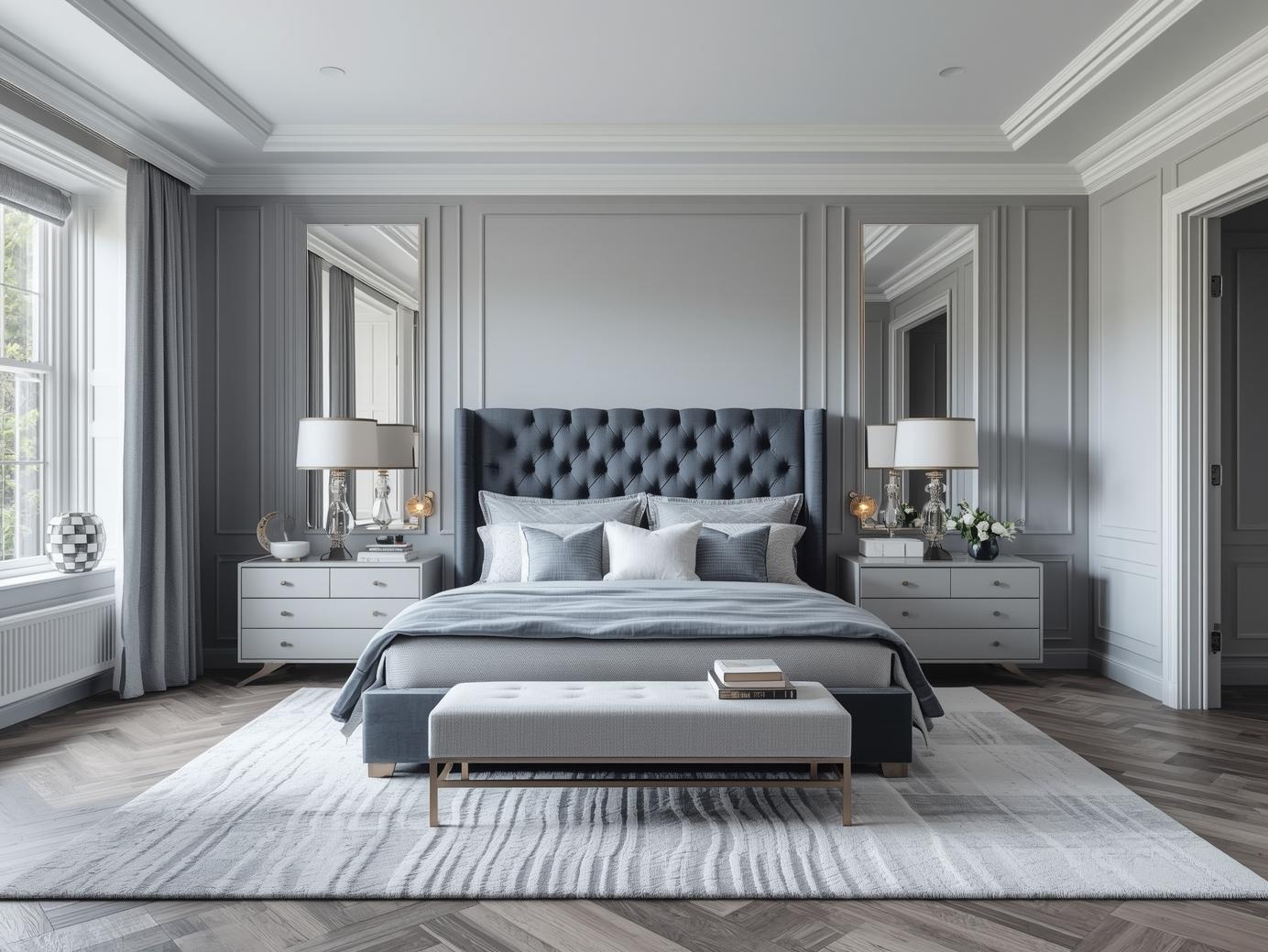 Grey themed - Bedroom design ideas
