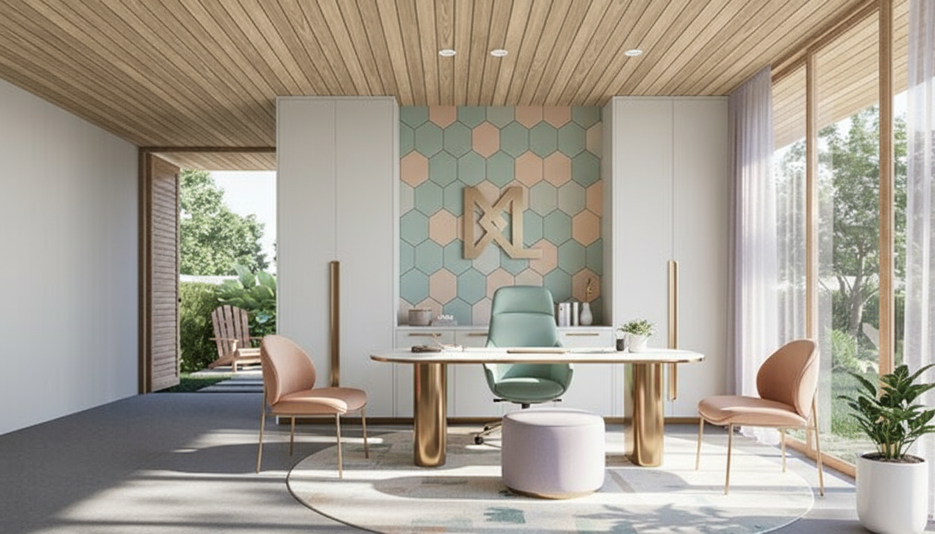 Modern Luxury Office Design | Pastel Hues
