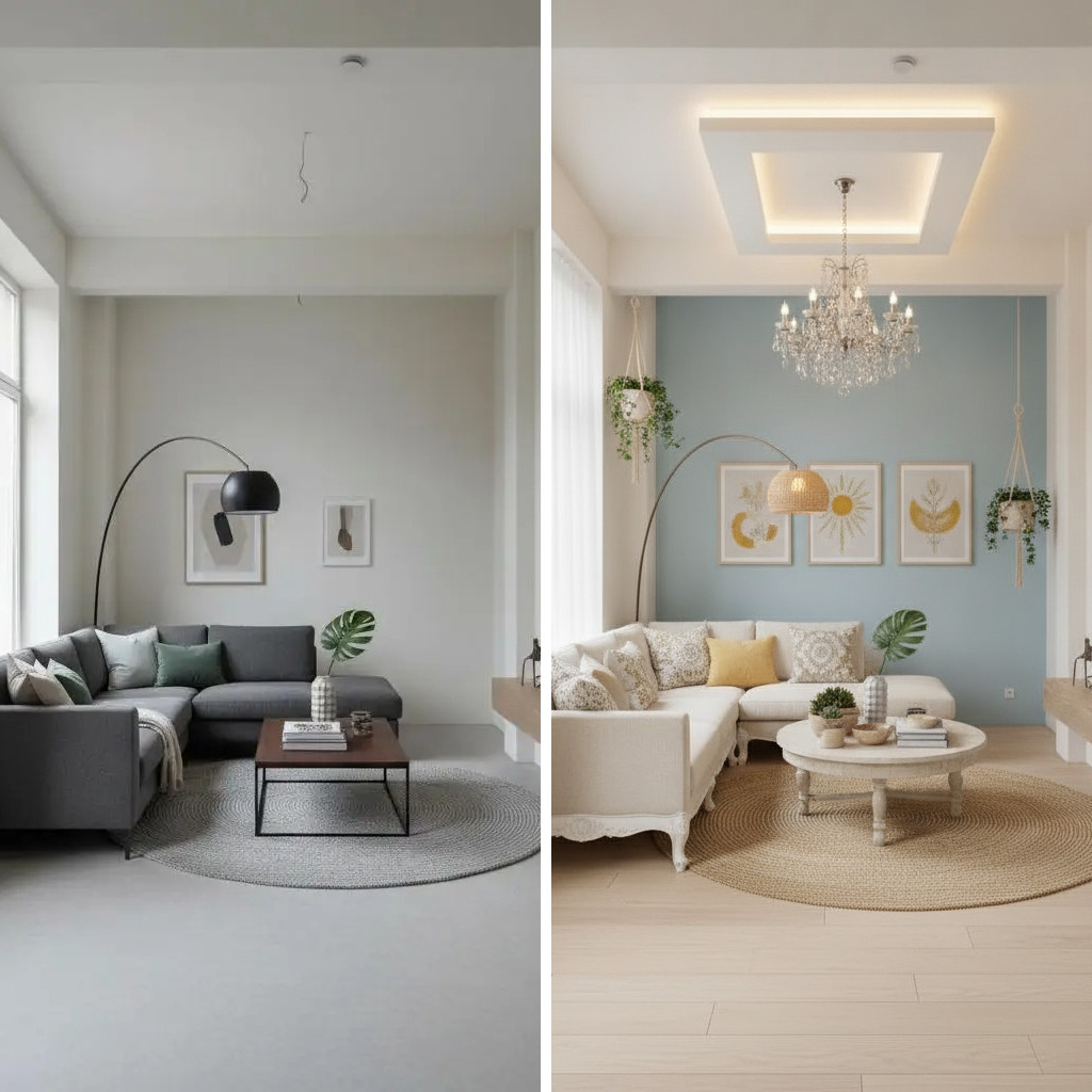 Boho Drawing Room Design - Bright & Airy Royal Style